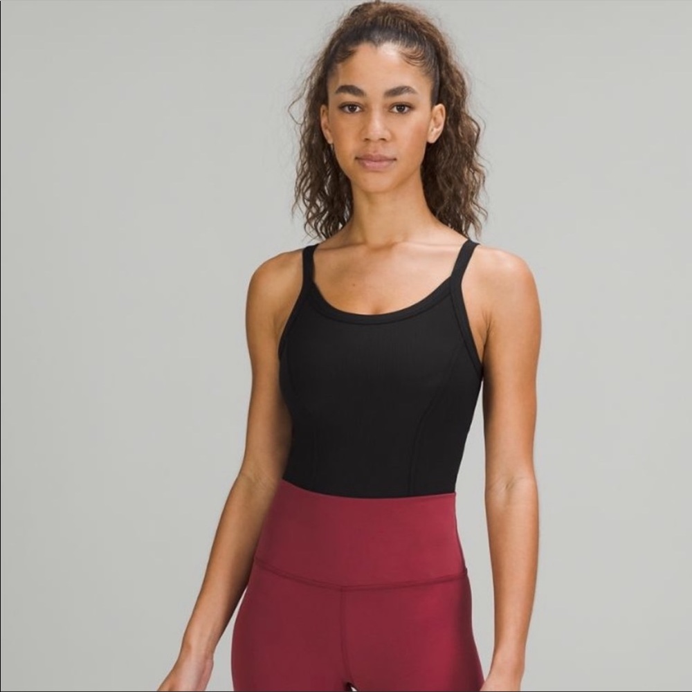 Lululemon Black Ribbed Bodysuit NWT